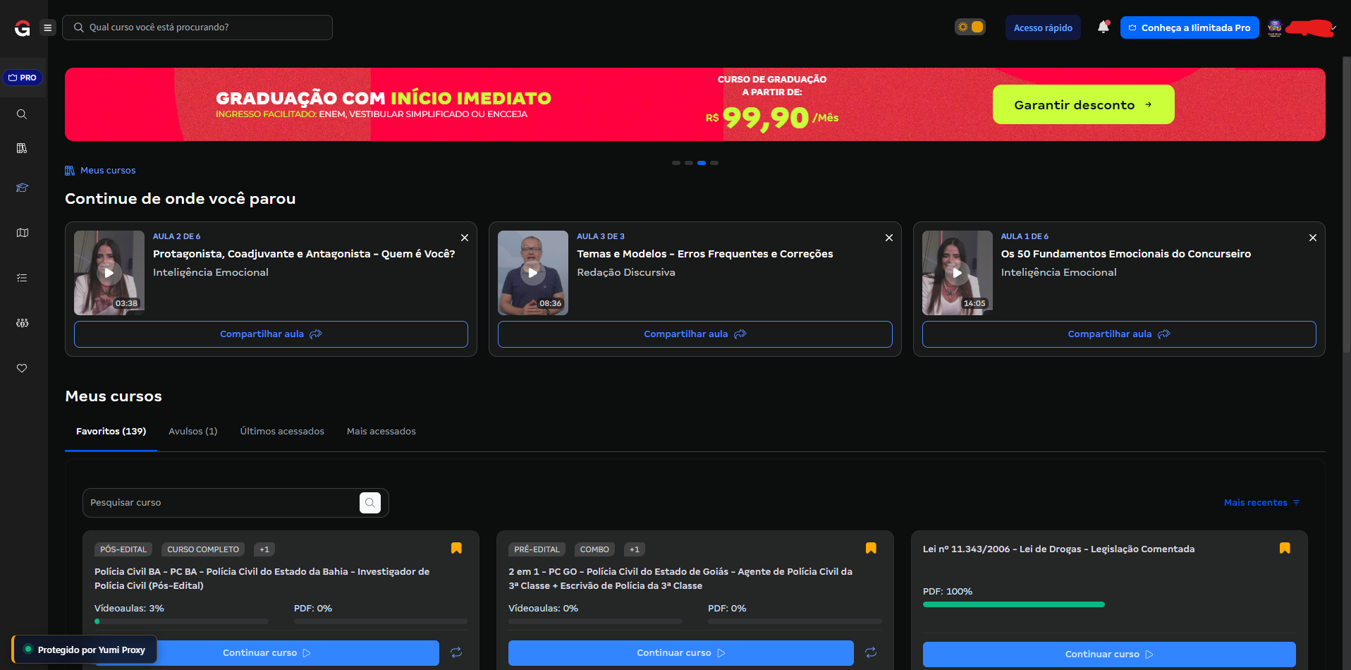 Yumi Premium Concursos - 90 dias
